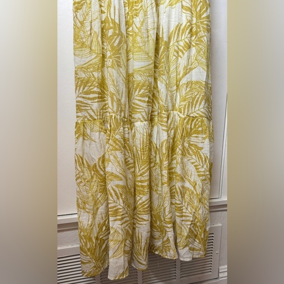 Nanette Nanette Lepore Maxi Tiered Ruffle Tropical Floral Palm White Dress 12 - Picture 6 of 13